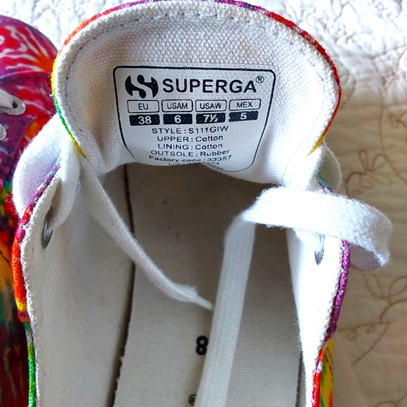 Superga Tie dye Platform Sneakers Size 7.5 - Picture 10 of 10